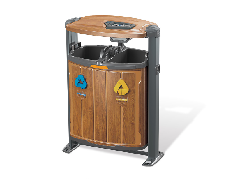 DS-01A木紋金屬垃圾桶 DS-01A木紋金屬垃圾桶